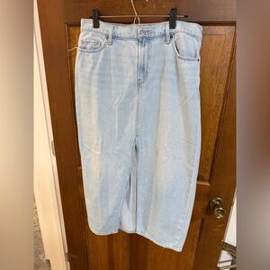 Old Navy Light Wash Denim Maxi Skirt